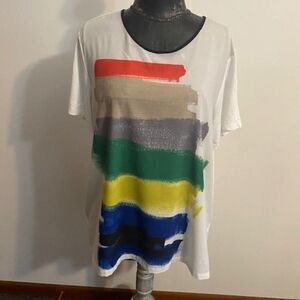 Reed Multi-color short-sleeve top, size XL